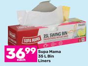 Supa Mama Bin Liners-35L Each