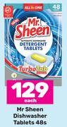 Mr Sheen Dishwasher Tablets-48s Each