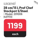 Legend 28cm/13L Prof Chef Stockpot (S/Steel) 437172
