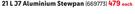 J7 21Ltr Aluminium Stewpan 669773-Each