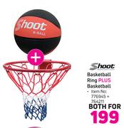 Shoot Basketball Ring Plus Basketball-Both For