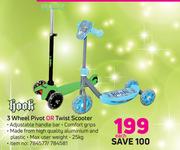 Hook 3 Wheel Pivot Or Twist Scooter-Each