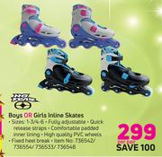 No Fear Boys Or Girls Inline Skates-Per Pair