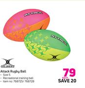 Gilbert Attack Rugby Ball-Each