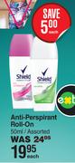 Shield Anti Perspirant Roll On Assorted-50ml Each