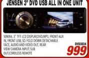 Jensen 3" DVD USB All In One Unit