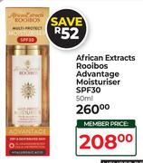 African Extracts Rooibos Advantage Moisturiser SPF30-50ml