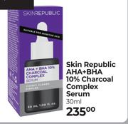 Skin Republic AHA + BHA 10% Charcoal Complex Serum-30ml