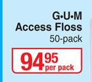 G.U.M Access Floss-50's Per Pack