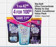 Sta Soft Ultra Concentrate Ready To Use Fabric Conditioner Value Pack Assorted-For 1 x 500ml