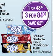 Sta-Soft Dilutable Fabric Conditioner Refill Assorted-For 1 x 500ml