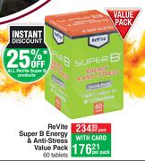 ReVite Super B Energy & Anti-Stress Value Pack-60 Tablets Per Pack
