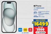 Apple iPhone 15 128GB Black Smartphone (10294576)