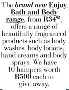 Enjoy Bath And Body Range