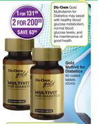 Dis-Chem Gold Multivit For Diabetics 60 Coated Tablets-For 1