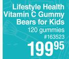 Lifestyle Health Vitamin C Gummy Bears For Kids 120 Gummies