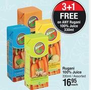 Rugani 100% Juice Assorted-330ml Each