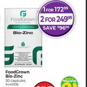 Food Grown Bio-Zinc 30 Capsules 449938-For 1
