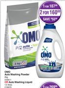 Omo Auto Washing Powder 2Kg Or Auto Washing Liquid-1.5L-For 2 