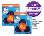 Duck Active Clean In Cistern Block 3 Pack Assorted-For 1