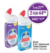 Duck 5 In 1 Advanced Toilet Cleaner Assorted-500ml