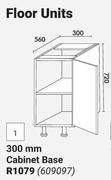 300mm Cabinet Base (Floor Unit) 609097