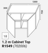1.2m Cabinet Top (Wall Unit) 702006