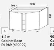 1.2m Cabinet Base (Floor Unit) 609099