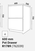 600mm Pot Drawer (Floor Unit) 762039