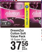 Always Dreamzzz Cotton Soft Value Pack (16 Super Plus)-Per Pack