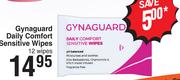 Gynaguard Daily Comfort Sensitive Wipes 12 Wipes