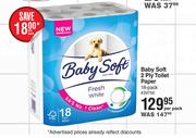 Baby Soft 2 Ply Toilet Paper 18 Pack-Per Pack