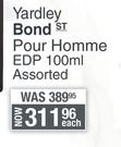 Yardley Bond st Pour Homme EDP Assorted-100ml Each
