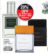 Yardley Bond st Pour Homme EDP Assorted-100ml Each