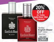 Yardley English Blazer EDP Assorted-100ml Each