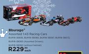 Bburago Assorted 1:43 Racing Cars-Each