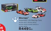 Bburago Assorted 1:24 Racing Cars BUR18-28017,BUR18-28022,BUR18-26309,BUR18-28029 Or BUR18-28016-Eac