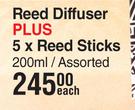 Serengeti Reed Diffuser Plus 5 x Reed Sticks Assorted-200ml Each