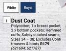Beck Dust Coat (White/Royal)
