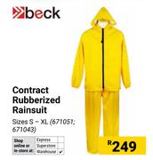 Beck Contract Rubberized Rainsuit