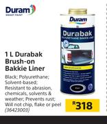 Duram 1L Durabak Brush On Bakkie Liner