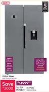 Defy 555Ltr Silver SBS Fridge DFF547