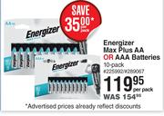 Energizer Max Plus AA Or AAA Batteries 10 Pack-Per Pack