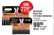 Duracell Plus AA Or AAA Batteries 12 Pack-Per Pack