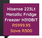 Hisense 223Ltr Metallic Fridge Freezer H310BIT