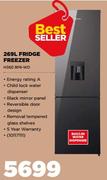 HISENSE 296L Fridge Freezer - H360 BMI-WD