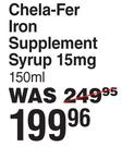 Chela-Fer Iron Supplement Syrup 15mg-150 ml