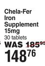 Chela-Fer Iron Supplement 15mg-30 Tablets