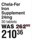 Chela-Fer Iron Supplement 24mg-30 Tablets