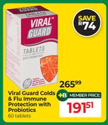Viral Guard Colds & Flu Immune Protection With Probiotics 60 Tablets